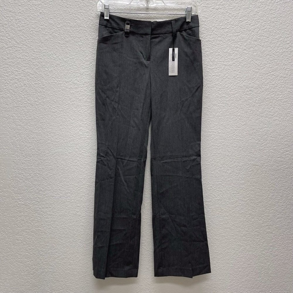 EXPRESS $70 Womens Size 0 Gray LOW RISE FLARE EDITOR PANTS NEW Slacks Business